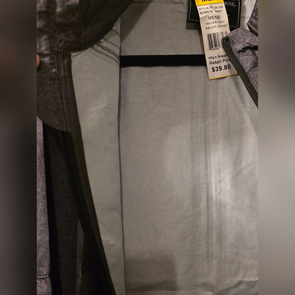 Mens Medium - Holloway Raider Light Weight Jacket Grey/Black - Picture 3 of 4